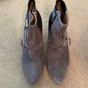 Calvin Klein gray/black ankle booties 7.5